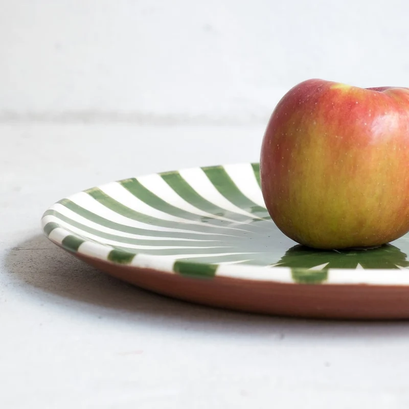 Grande assiette Ray verte Ø27cm