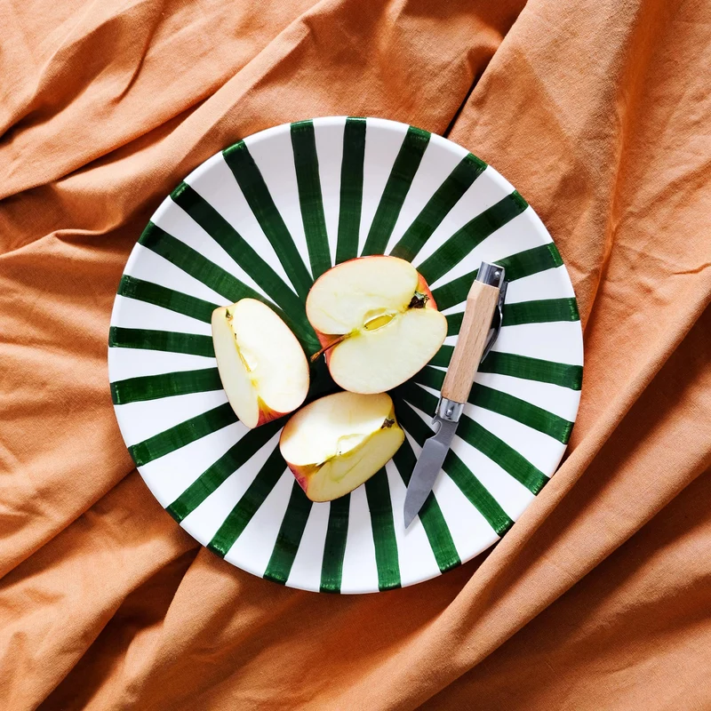 Grande assiette Ray verte Ø27cm