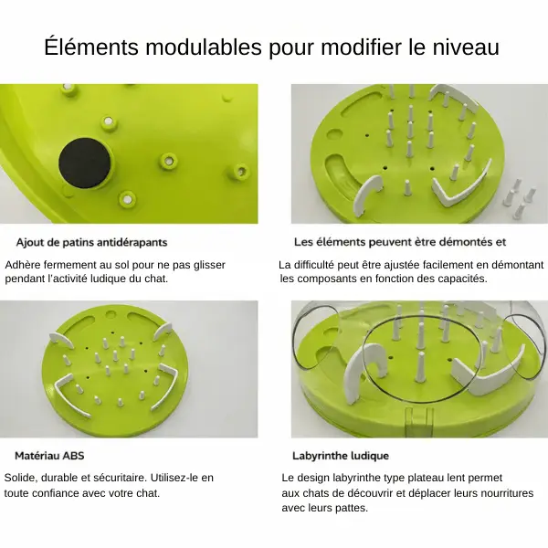 Gamelle ludique chat - Stimulation jeu alimentaire - MazeLudiCat™