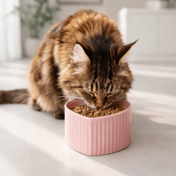 Gamelle en céramique pour chat - Cœur d'amour - LoveCat™