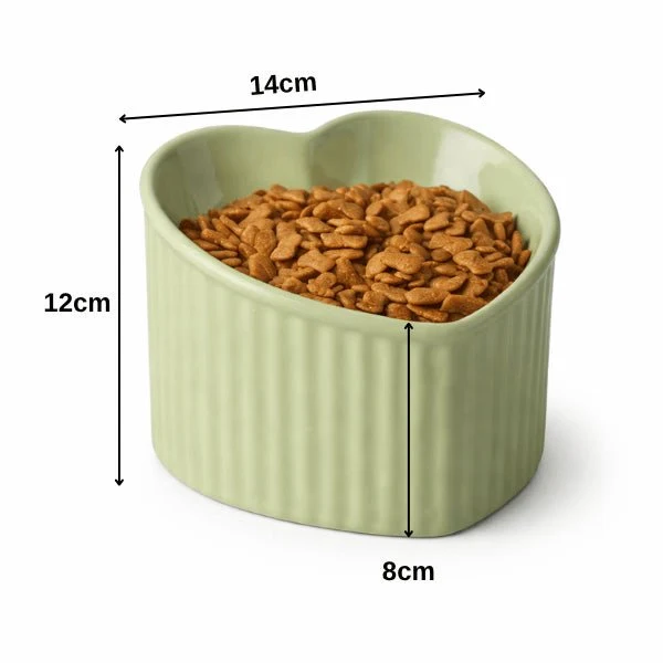 Gamelle en céramique pour chat - Cœur d'amour - LoveCat™