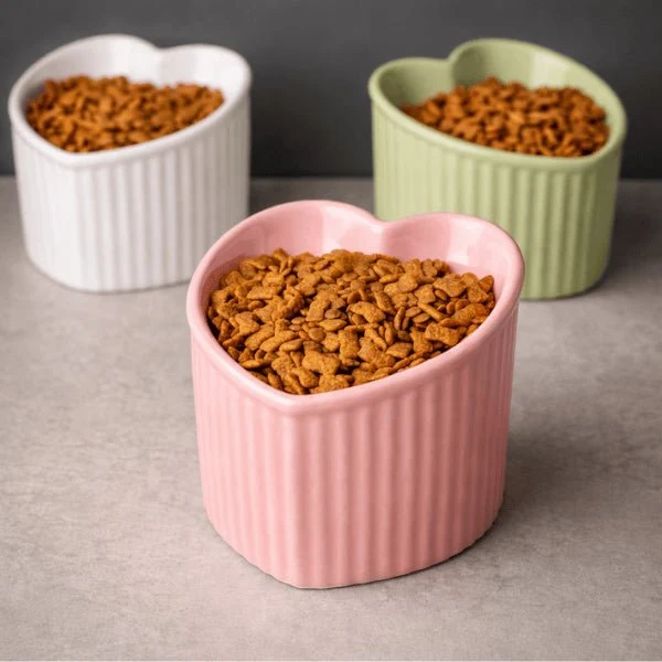 Gamelle en céramique pour chat - Cœur d'amour - LoveCat™