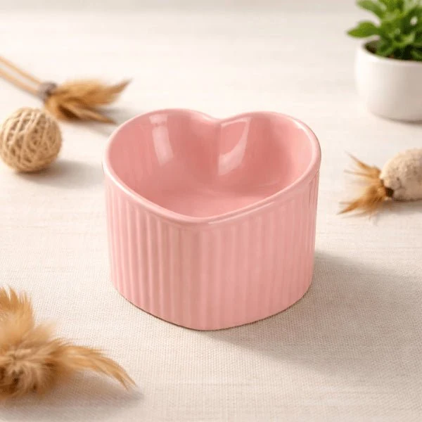 Gamelle en céramique pour chat - Cœur d'amour - LoveCat™