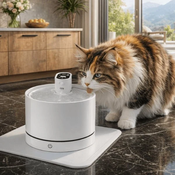 Fontaine à eau chat sans fil céramique pure - Hydratec™