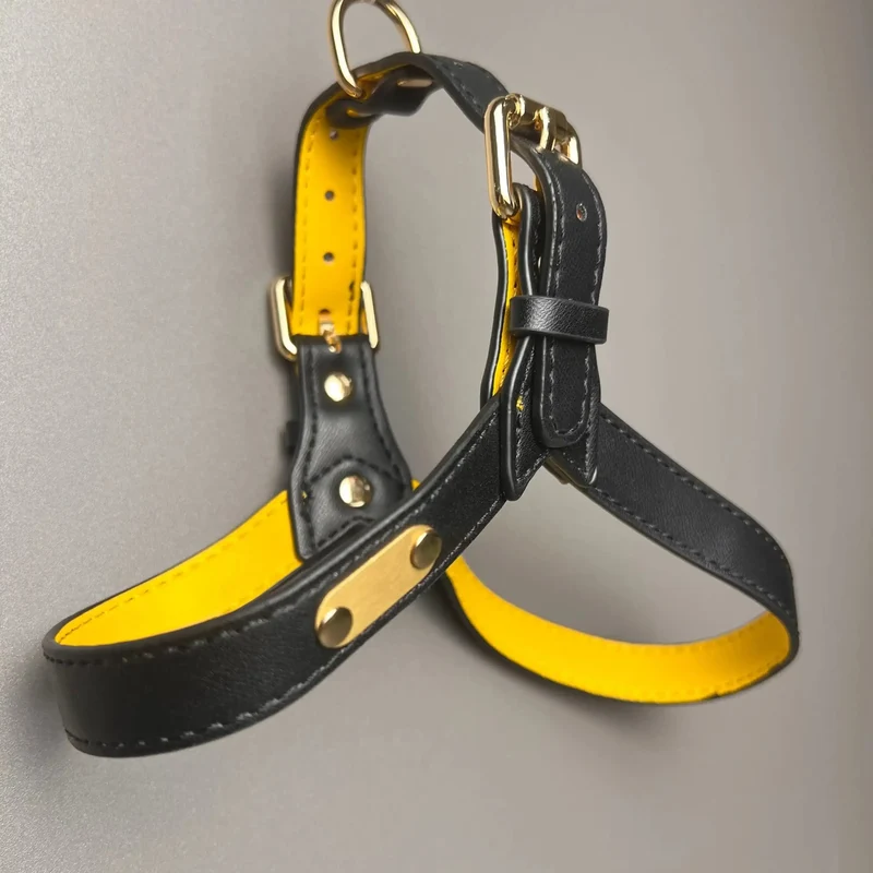 Harnais cuir pour chien en y