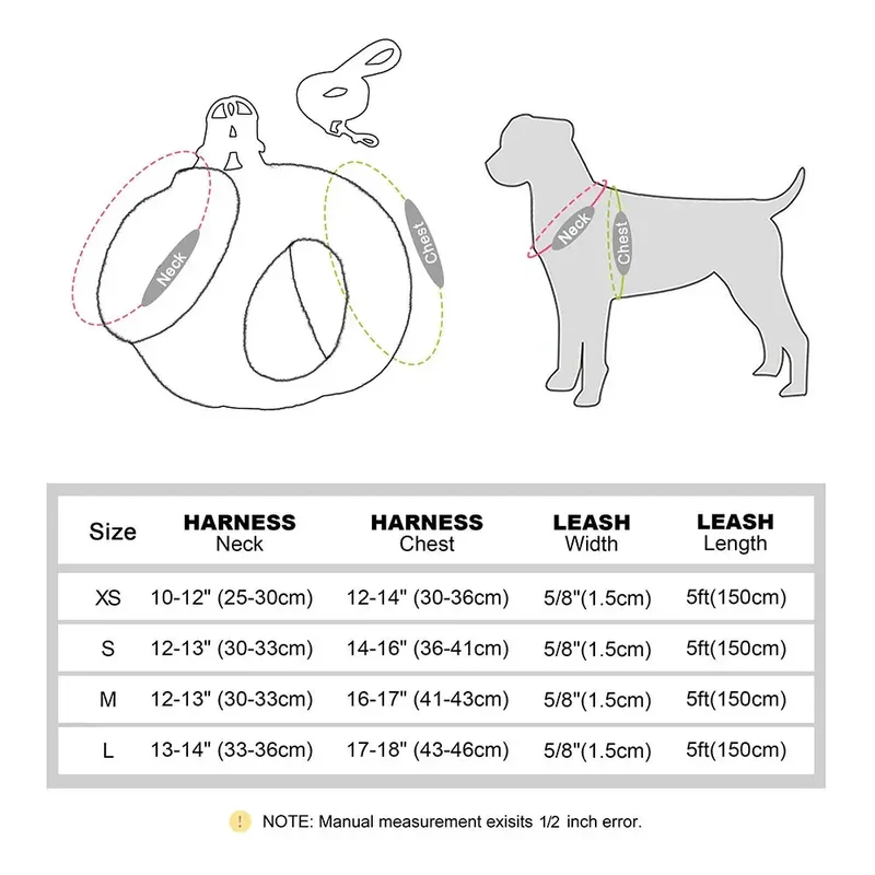 Harnais d'hiver pour petit chien avec petite laisse