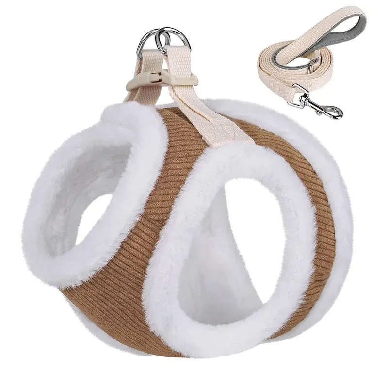 Harnais d'hiver pour petit chien avec petite laisse