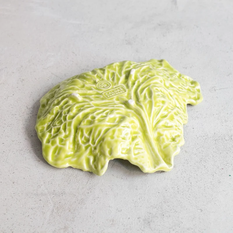 Lot de 2 assiettes en forme de feuille de laitue - Vert