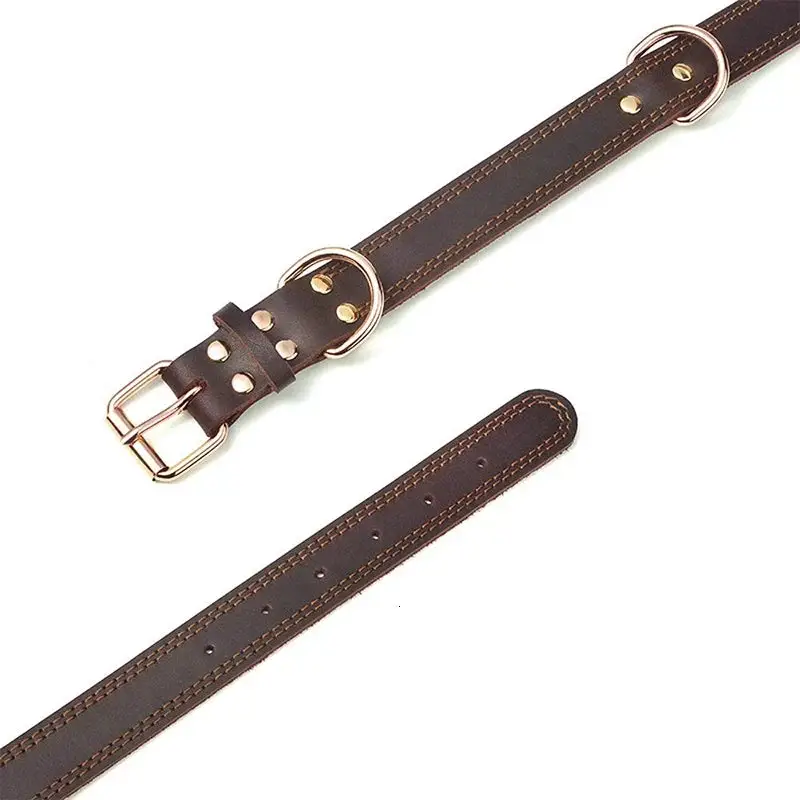 Collier chien cuir artisanal