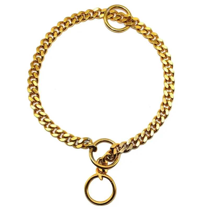 Collier chien chaine semi-etrangleur