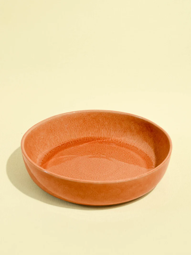 Plat de service rond | Terracotta sienna