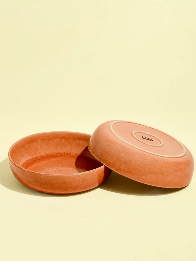 Plat de service rond | Terracotta sienna