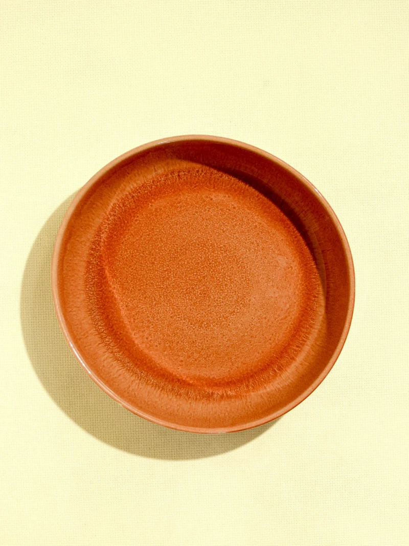Plat de service rond | Terracotta sienna