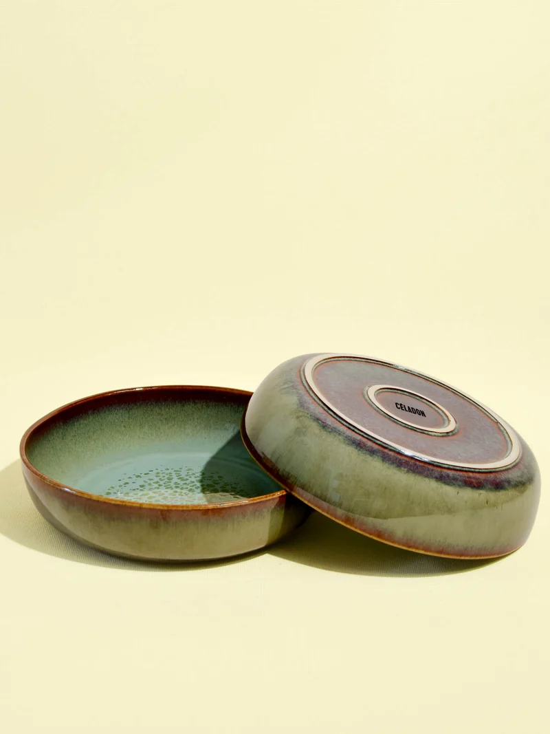 Plat de service rond | Vert rivage