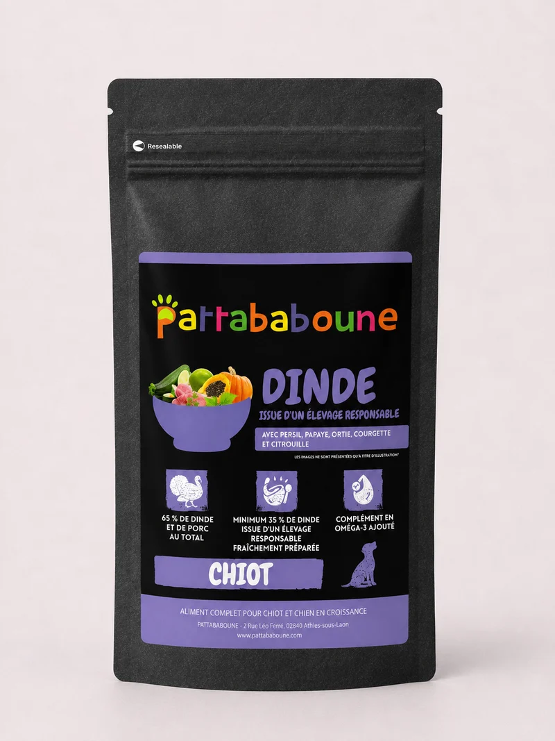 Croquettes premium dinde et porc sans céréales — Chiot