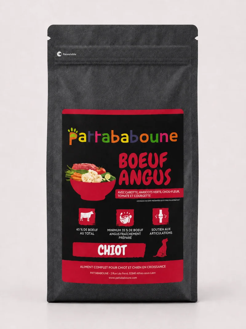 Croquettes premium boeuf Angus sans céréales - Chiot