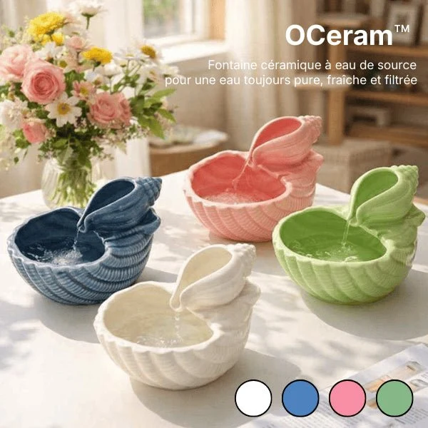 Abreuvoir chat céramique à filtre permanent - OCeram™