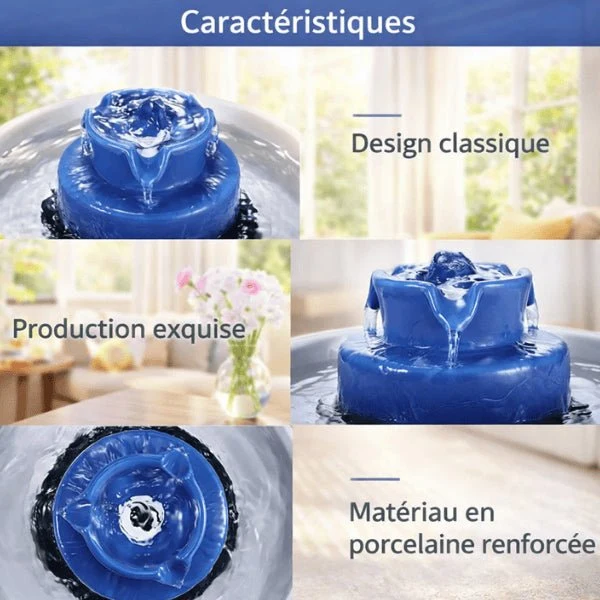 Fontaine à eau chat en céramique à cascade - Organic™