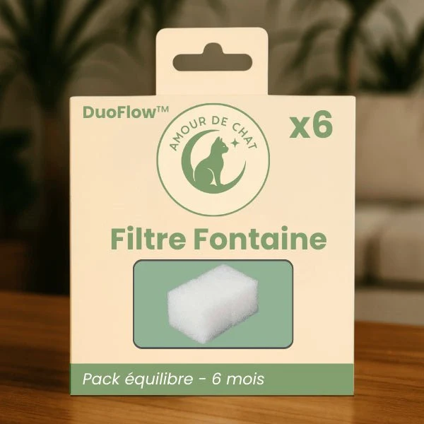 Fontaine à eau chat et gamelle croquettes - DuoFlow™