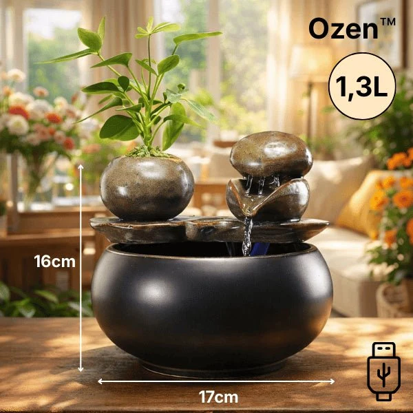 Fontaine à eau chat céramique design naturelle - Ozen™
