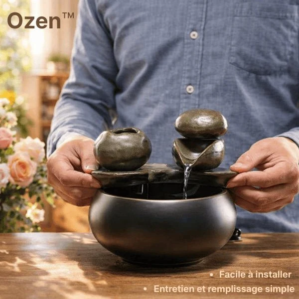Fontaine à eau chat céramique design naturelle - Ozen™