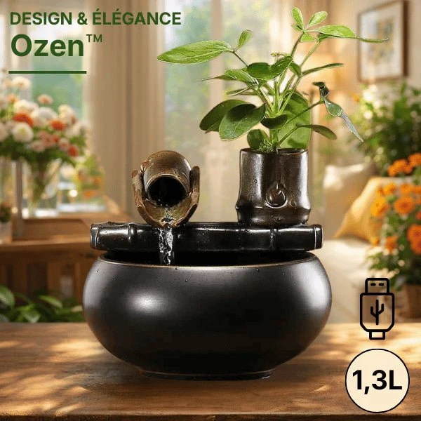 Fontaine à eau chat céramique design naturelle - Ozen™