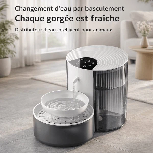 Distributeur d’eau pour chat - automatique intelligent sans fil - HydroBowl™