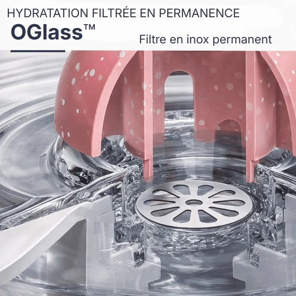 Distributeur d’eau pour chat à filtre permanent - OGlass™