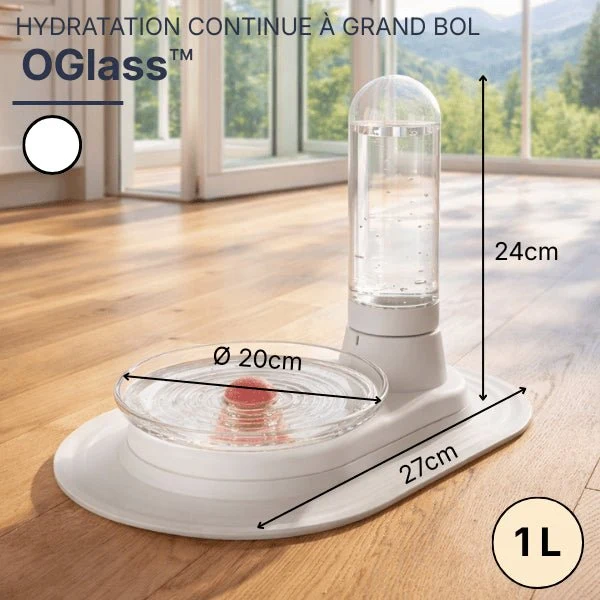 Distributeur d’eau pour chat à filtre permanent - OGlass™