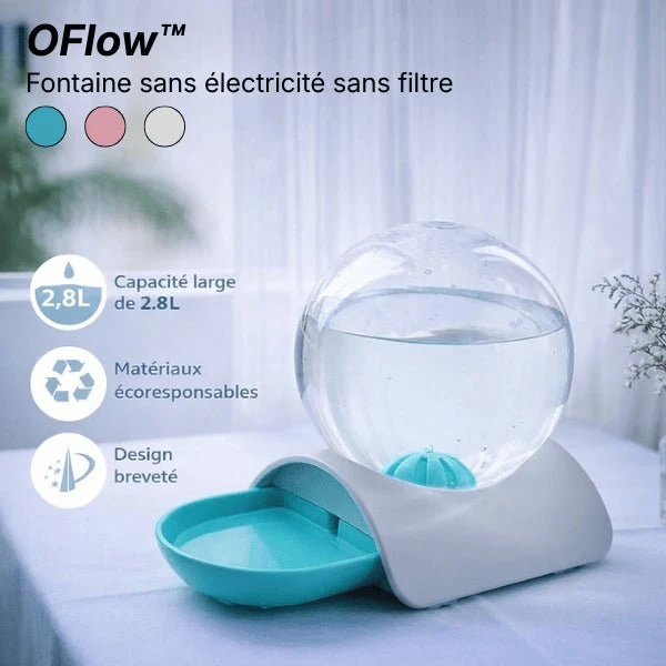 Distributeur d'eau pour chat sans électricité - OFlow™