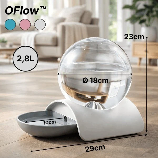 Distributeur d'eau pour chat sans électricité - OFlow™