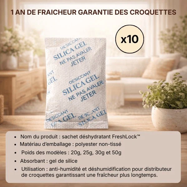 Sachet absorbeur d'humidité pour distributeur - FreshLock™