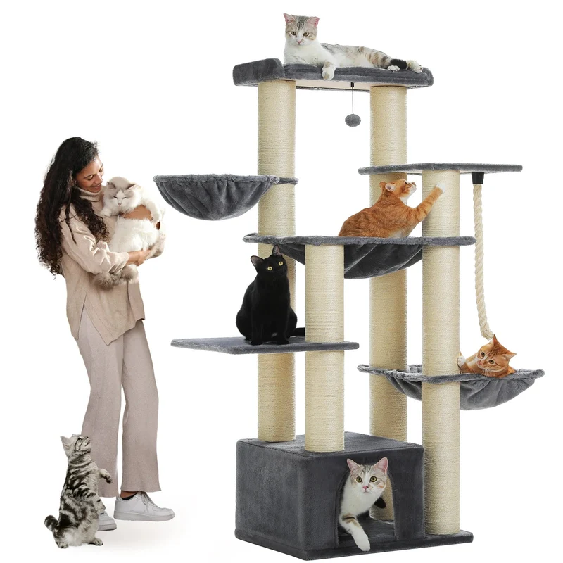 Arbre à Chat Cartagena 170 cm | Multi-Chats jusqu'à 6-8 Chats