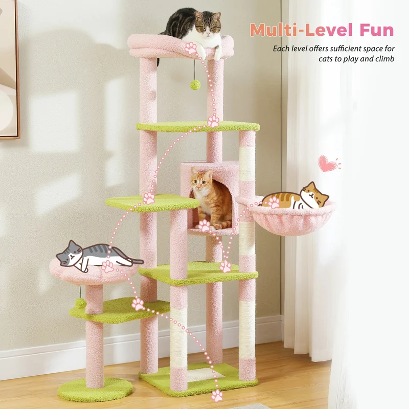Arbre à Chat La Yegada 150 cm | Design Original Multi-Niveaux