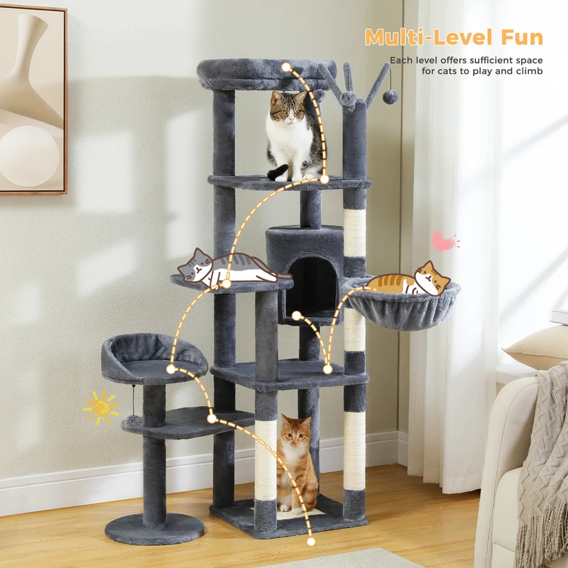 Arbre à Chat La Yegada 150 cm | Design Original Multi-Niveaux