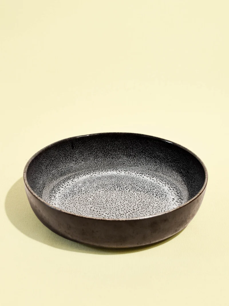 Plat de service rond | Noir écume