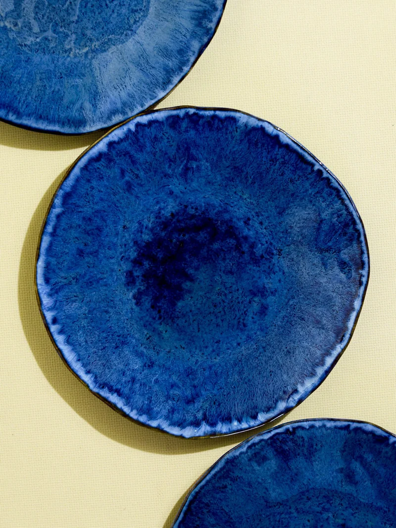 Grande assiette Onda | Bleu abyssal