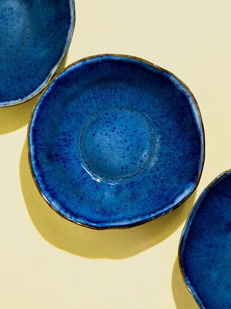 Assiette creuse Onda | Bleu abyssal