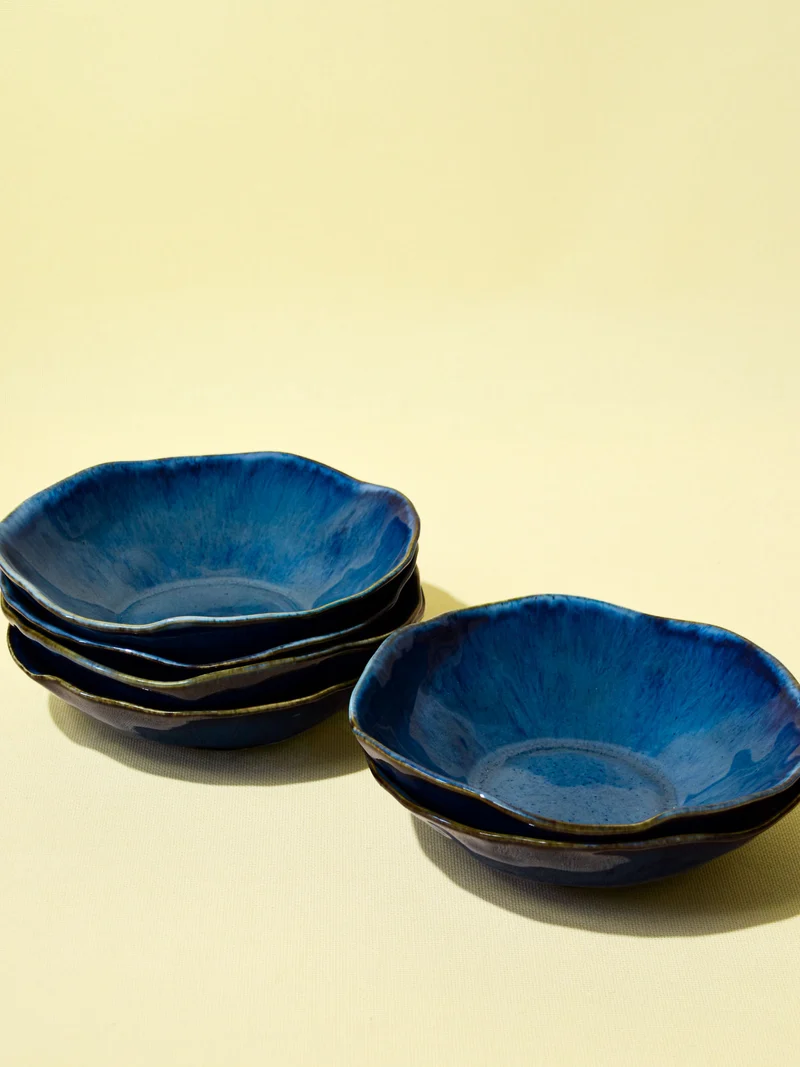Assiette creuse Onda | Bleu abyssal