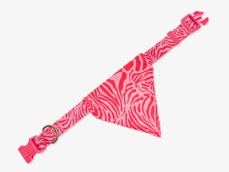 Bandana pour chien zebre rose
