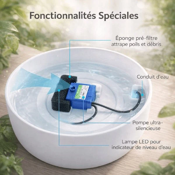 Filtre pour pompe fontaine à eau chat - arrière