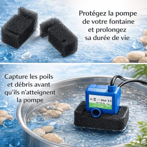 Filtre pour pompe fontaine à eau chat - arrière