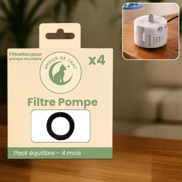Filtre pour pompe fontaine chat - circulaire