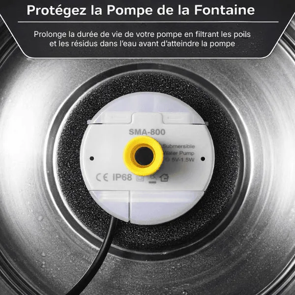 Filtre pour pompe fontaine chat - circulaire