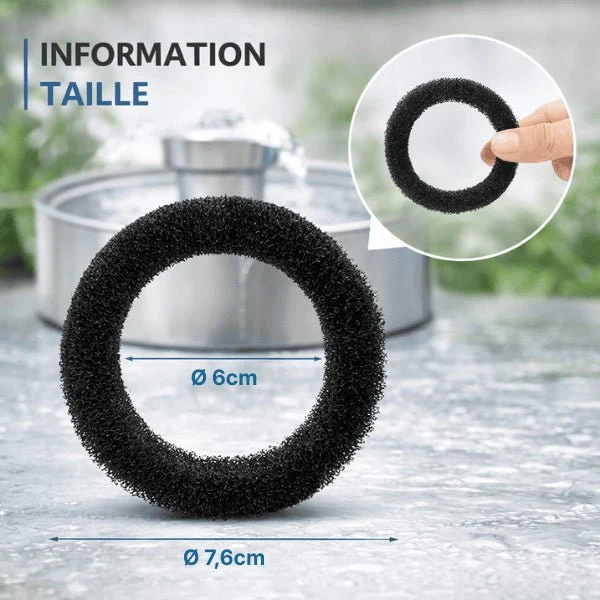 Filtre pour pompe fontaine chat - circulaire