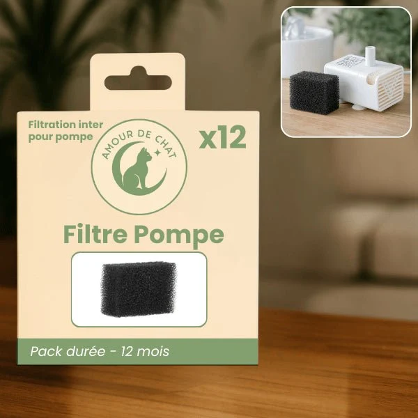 Filtre pompe fontaine chat - intérieur