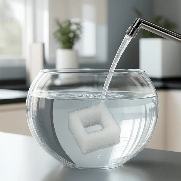 Filtre pompe fontaine à eau chat - extérieur carré