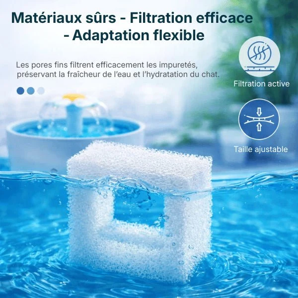 Filtre pompe fontaine à eau chat - extérieur carré