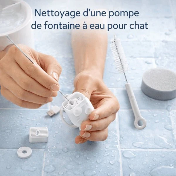 Kit nettoyage pour pompe fontaine à eau chat
