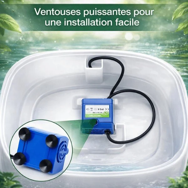 Pompe fontaine chat - LED bleu